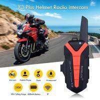 BOBLOV X3 Plus Helmet Bluetooth Headset intercom หูฟังบลูทูธแบบเป็นหมวกอินเตอร์คอมแบบไร้สายกันน้ำสำหรับหมวกกันน็อคคู่รองรับอินเทอร์โฟนวิทยุ Walkie-TalkieSmall สำหรับจักรยานมอเตอร์ไซค์พร้อมรีโมทคอนโทรล PTT