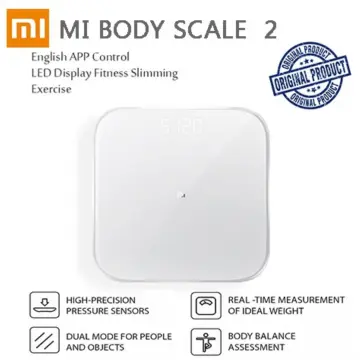 Original Xiaomi Mijia Scale 2 Bluetooth 5.0 Smart Weighing Scale Digital  Led Display Works with Mi fit App for Household Fitness