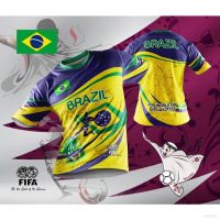 Brazilian Fan T-shirt 22/23 Qatar Sports Casual Short Sleeve Unisex Large A