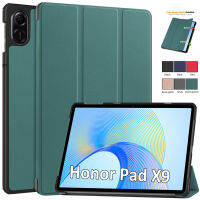 สำหรับ HONOR Pad X9 2023 ELN-W09เคสเคสแบบฝาพับขาตั้งแบบพับหนนัง PU คุณภาพสูงสำหรับแท็บเล็ต HUAWEI Honor Pad X8 Pro 11.5นิ้วฝาครอบแม่เหล็กพร้อมฟังก์ชั่นตื่นนอน