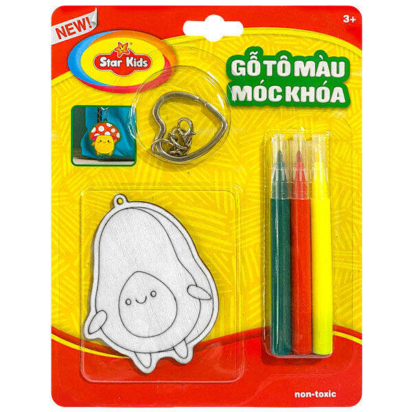 Bộ Đồ Chơi Gỗ Tô Màu Móc Khóa - Star Kids K-232 - Hình Quả Bơ | Lazada.vn Bộ Đồ Chơi Gỗ Tô Màu Móc Khóa - Star Kids K-232 - Hình Quả Bơ | Lazada.Vn