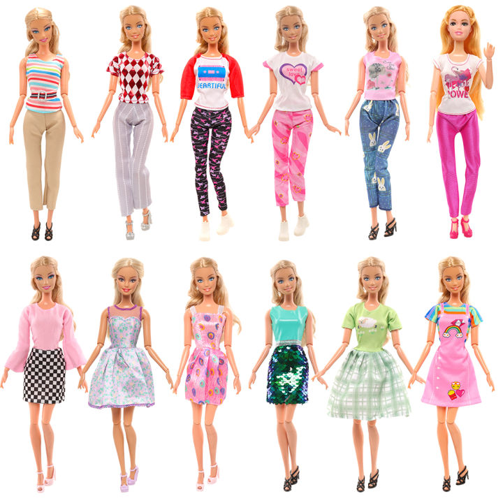 barwa-remix-doll-accessories-41pcs-3-top-pants-3-skirts-10-shoes-6-necklaces-6-crowns-13-accessories-for-girl-gift-toy-free-gift