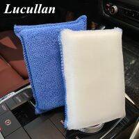 [HOT JILZKXLGWOQQ 121] Lucullan Microfiber Interior Scrub Sponge Car Wash Scrubbing Pad With Super Soft Bristle Like Fibers Large Size Applicator