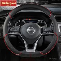 Hardingsun หนังคาร์บอนไฟเบอร์ Nissan,ราคาโรงงาน Sarung Setir Penutup Stereng ไม่มีกลิ่น Nissan Xtrail Navara Teana