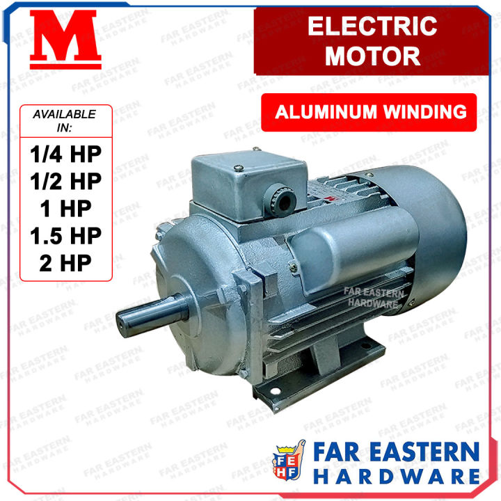 MINDONG Electric Induction Motor Aluminum Winding 1/4 HP 1/2 HP 1 HP 1.