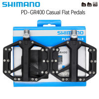 SHIMANO PD-GR400ขี่จักรยานเหยียบแบน101X96 Mm Ultralight เรซิ่นเหยียบจักรยานสำหรับ MTB Road BMX Gravel Bike Original Parts