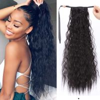 AS Synthetic Drawstring Ponytail 18 Inches Long Afro Curly Hair Extensions Hairpieces Pony Tail Fake Hair Heat Resistant Wig  Hair Extensions  Pads