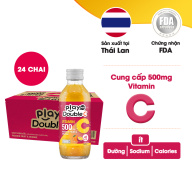 Thùng 24 chai nước giải khát vitamin C vị chanh dây và cam Playmore Double C Thái Lan 160ml thumbnail