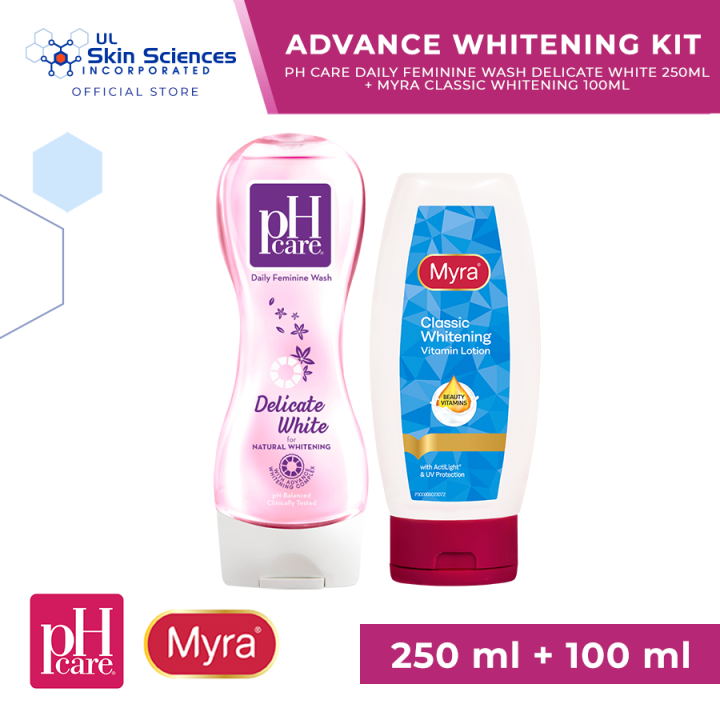 Advance Whitening Kit (pH Care Daily Feminine Wash Delicate White 250ml