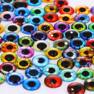 10/50Pcs 10mm Assorted Eyes Glass for Clay Making Sculptures Props Findings Jewelry