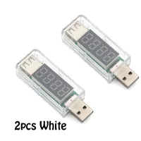 2ชิ้น USB แหล่งจ่ายไฟชาร์จมือถือเครื่องทดสอบแรงดันไฟฟ้าล่าสุดมินิ USB หมอโวลต์มิเตอร์แอมมิเตอร์ดิจิตอล