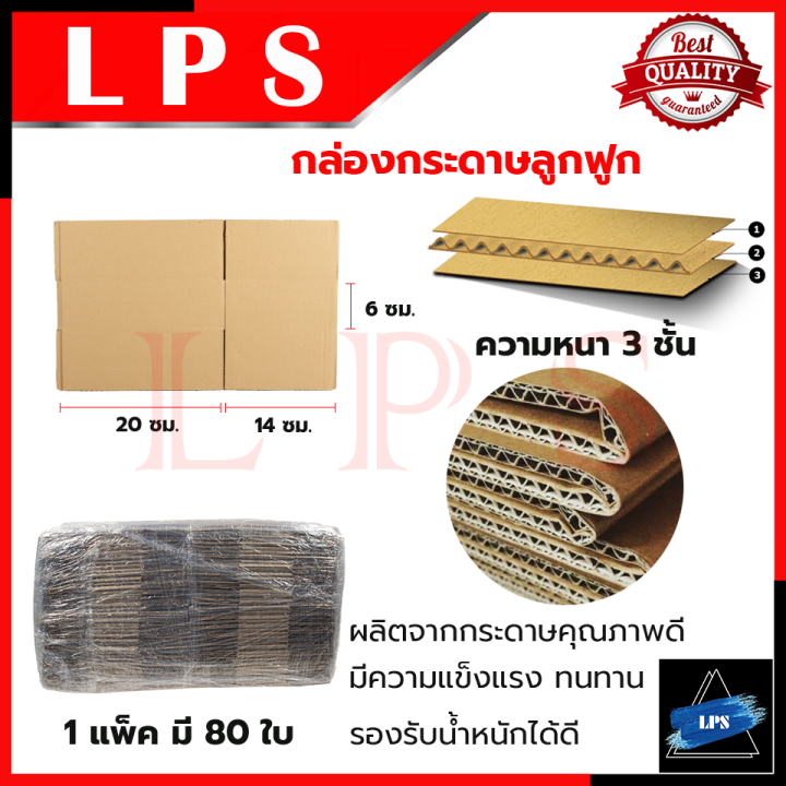 กล่องพัสดุ-กล่องไปรษณีย์-ขนาด-14-20-6-แพ็ค-80-ใบ-การันตีสินค้า