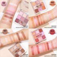 SIVANNA COLORS CRSTAL FACE PALETTE HF651 ซิเวนน่า อายแชโดว์ 9 สี เม็ดสีแน่น ติดทน ยาวนาน กันนำ กันเหงื่อ