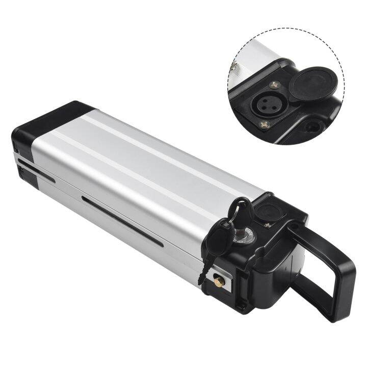 คลังสินค้าพร้อม-สำหรับจักรยานไฟฟ้า1-กล่องแบตเตอรี่-2-คีย์-850g-pvc-dc2-5-con-ใหม่เอี่ยม
