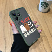 เคสสำหรับ Realme C53 Realme Narzo N53เคสโทรศัพท์รูปตัวการ์ตูนน่ารักรักสัตว์ทั้งสามนิ่มมีน้ำค้างแข็งโปร่งใสเคสแข็งเด็กหญิงเด็กชายคลุมทั้งหมดกันกระแทกเคสป้องกันกล้อง