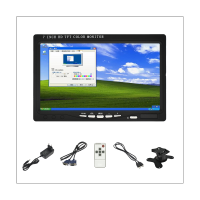 1Set 7Inch Car VGA Monitor HD Rear View Monitor Video Reversing Monitor Car Accessories