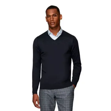 Tm lewin v outlet neck jumper