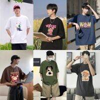 ใหม่ STZA2 เสื้อยืดคอกลมลายสกรีนผู้ชาย oversize อก 42 สไตล์เกาหลีฮิปฮอป มี6สีให้เลือก!! ทรงสวย ทรงหลวม