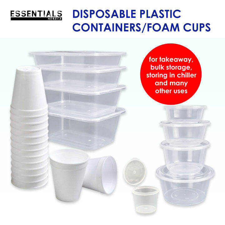 [SG READY STOCK] Disposable Plastic Containers [Different Shapes and