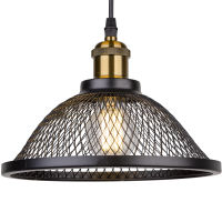 Vintage Retro Black Iron Net-Cage Kitchen Pendant Light E27 LED Hanglamp Fixture For Bedroom Living Room Restaurant