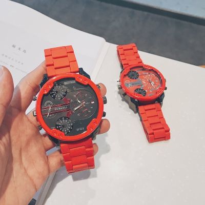 【Hot Sale】 Vibrating the same watch mens Korean version of student tide boys net red large dial super mechanical domineering