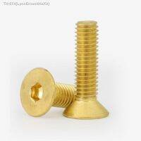 卐 DIN7991 Pure Brass Flat Hex Hexagon Socket countersunk Head Screws DIN7991 M2 M2.5 M3 M4 M5 M6