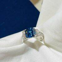 French luxury brand jewelry 925 sliver blue gemstone TORSADE DE rings for women Exquisite Gifts