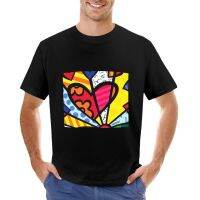 Kaus Heart By Romero Britto Pria, Kaus Berat Untuk Pria S-4XL-5XL-6XL