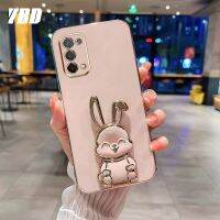 YBDดีไซน์ใหม่สำหรับ OPPO A74 A93 A93S A54 5G เคสหรูหรา3D สเตอริโอขาตั้งกระต่ายด้วยไฟฟ้าสไมล์เคสโทรศัพท์เรียบแฟชั่นน่ารักเคสนิ่ม