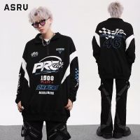 ASRV เสื้อสเวตเตอร์มีซิปครึ่งแขนของผู้ชายเสื้อคลุมวินเทจ