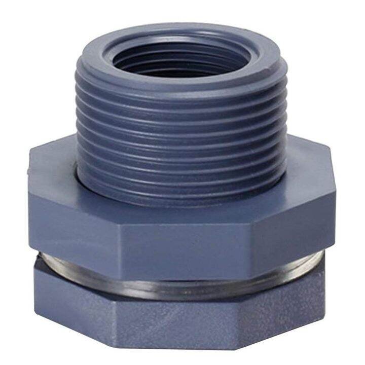 【cw】 2Pcs PVC 3/4 Inch Thread Water Tank Bulkhead Fitting Adapter with