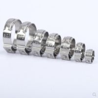 10pcs/lot Pipe Clamp  Stainless Steel 304 Single Ear Hose Clamps Assortment Kit Single Coil Springs