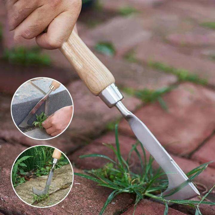 Artist Gather Manual Weeder Paver Weeds Removal Tool L Shaped Blade