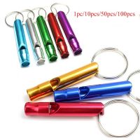 【CW】 1/3/10pcs Multifunctional Aluminum Emergency Survival Whistle Keychain Camping Hiking Outdoor Tools Training whistle