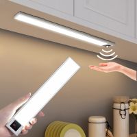 ♂♗ Ultra Thin Night Light USB DC5V Led Under Cabinet Light Rechargeable Portable Magnetic Hand Sweep Sensor LED Kitchen Bar lamp