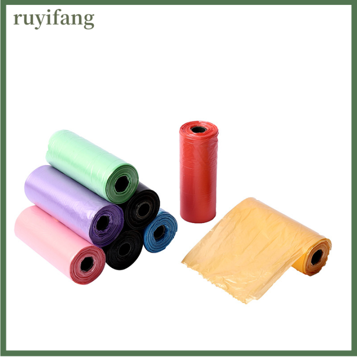 ruyifang-15ชิ้น-เซ็ต-pet-dog-poop-bags-dispenser-collector-scoop-holder-cat-pooper-bag