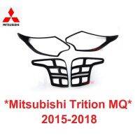 SALE 1ชุด ครอบไฟหน้า +ท้าย Mitsubishi Triton MQ 2015-2018 สีดำด้าน มิตซูบิชิ ไทรทัน ครอบไฟท้าย ครอบไฟหน้า ฝาครอบหน้า ยานยนต์ อุปกรณ์ภายนอกรถยนต์ อื่นๆ