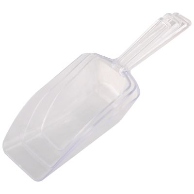 3 Piece Pallet Ice Scraper Shape Plastic Scoop - Transparent