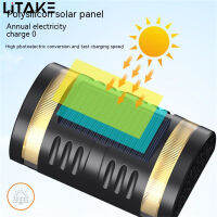 LITAKE ภายนอกโคมไฟผนังกันน้ำ1200Mah แบตเตอรี่พลังงานแสงอาทิตย์รั้วสวนไฟ Led โคมไฟตกแต่งกลางแจ้ง