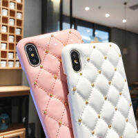 PU Leather Case For iPhone Xs Max Case Luxury Glitter Case with Rivets For iPhone 7 8 Plus X XR 11 12 Pro Protective Back Cover