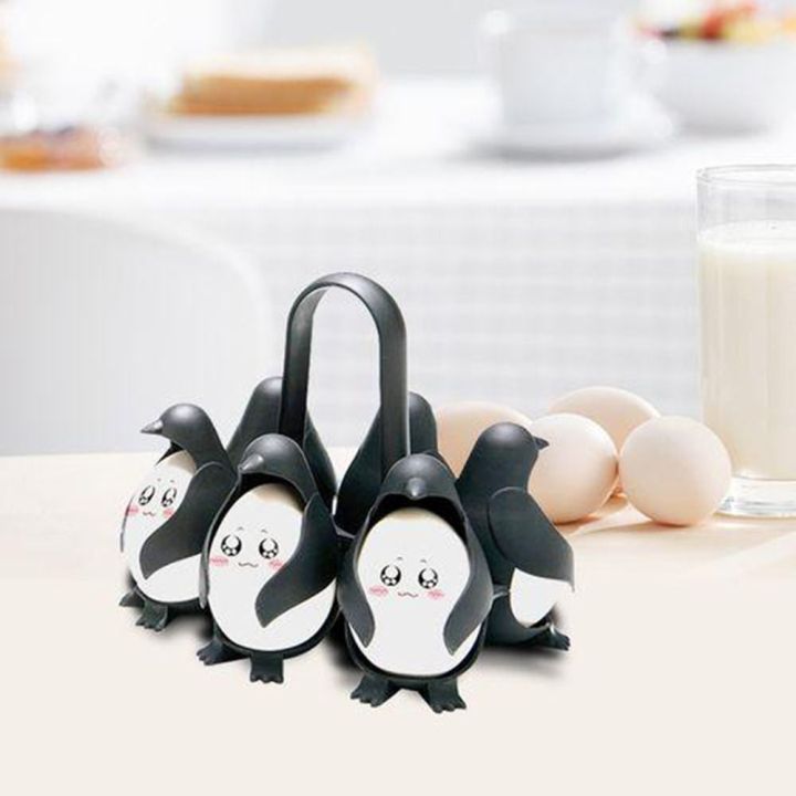 NELL Food Grade Mini Penguin Kitchen Tools Plastic Egg Holder Egg Steamer  Steamed Egg Box Egg Cooker Egg Container