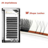 12 Lines W Shaped Eyelashes W Style Lashes Faux Mink Soft Lashes Cilios 3D Clover Lash Tray Auto Fanning Eyelashes Extension