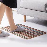 1Pcs non-slip bathroom carpet microfiber rectangular kitchen absorbent floor mats home striped floor mats