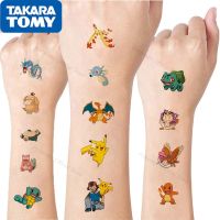 New Pokemon Pikachu Tattoo Stickers Action Figure Cartoon Childrens Temporary Tattoos Random 1pcs Kids Boys Girls Birthday Gift