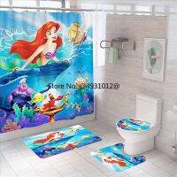 2023 Mermaid princessd ม่านอาบน้ำ bath drapes ชุดการ์ตูนรูปแบบผ้าม่านห้องน้ำห้องน้ำ Home Decor เด็ก g ifts