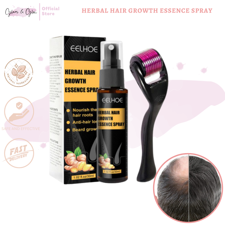 Herbal Hair Growth Essence Spray Set Anti Hair Loss Treatment Conditioner Nourishing Beard Hair 8676