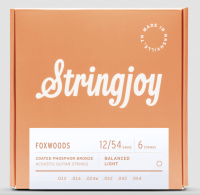 Stringjoy Foxwoods Long Life Coated Acoustic Strings 12 - 54 สายกีต้าร์โปร่งเคลือบ Made in Nashville USA