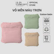 Vỏ Mền Lồng Được Ruột Cotton Satin Hàn Quốc Cao Cấp Màu Trơn Nhiều Màu