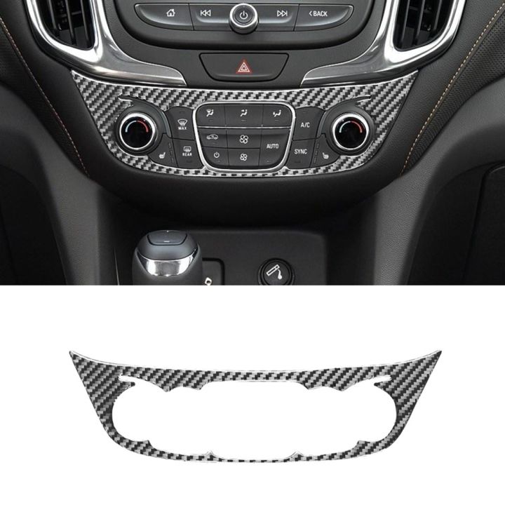 huawe-car-central-console-ac-switch-panel-cover-trim-sticker-carbon-fiber-for-chevrolet-equinox-2017-2022