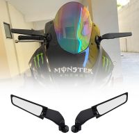 2PCS Modified Motorcycle Mirrors For Yamaha YZF R25 R15 R6 R6s V2 V3 R1 Wind Wing Adjustable Rotating Rearview Mirror Side